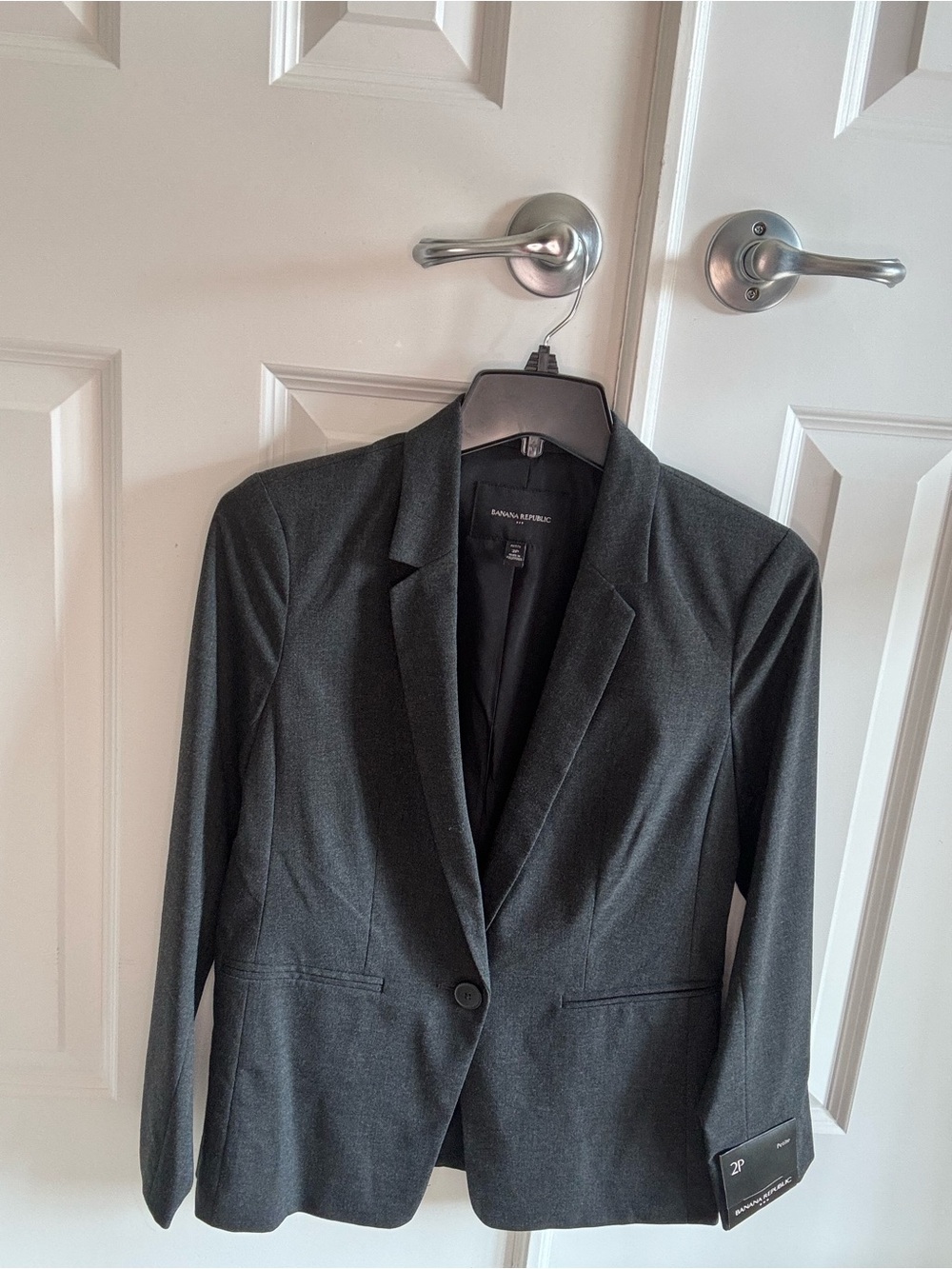 Banana Republic Charcoal Gray Women's Single-Button Blazer